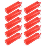 340ml 10pcs / Set Plastic Condiment Dispenser for Sauce Oil Cream Vineger (Red)