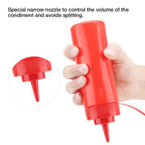 340ml 10pcs / Set Plastic Condiment Dispenser for Sauce Oil Cream Vineger (Red)