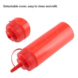 340ml 10pcs / Set Plastic Condiment Dispenser for Sauce Oil Cream Vineger (Red) - Extra Image