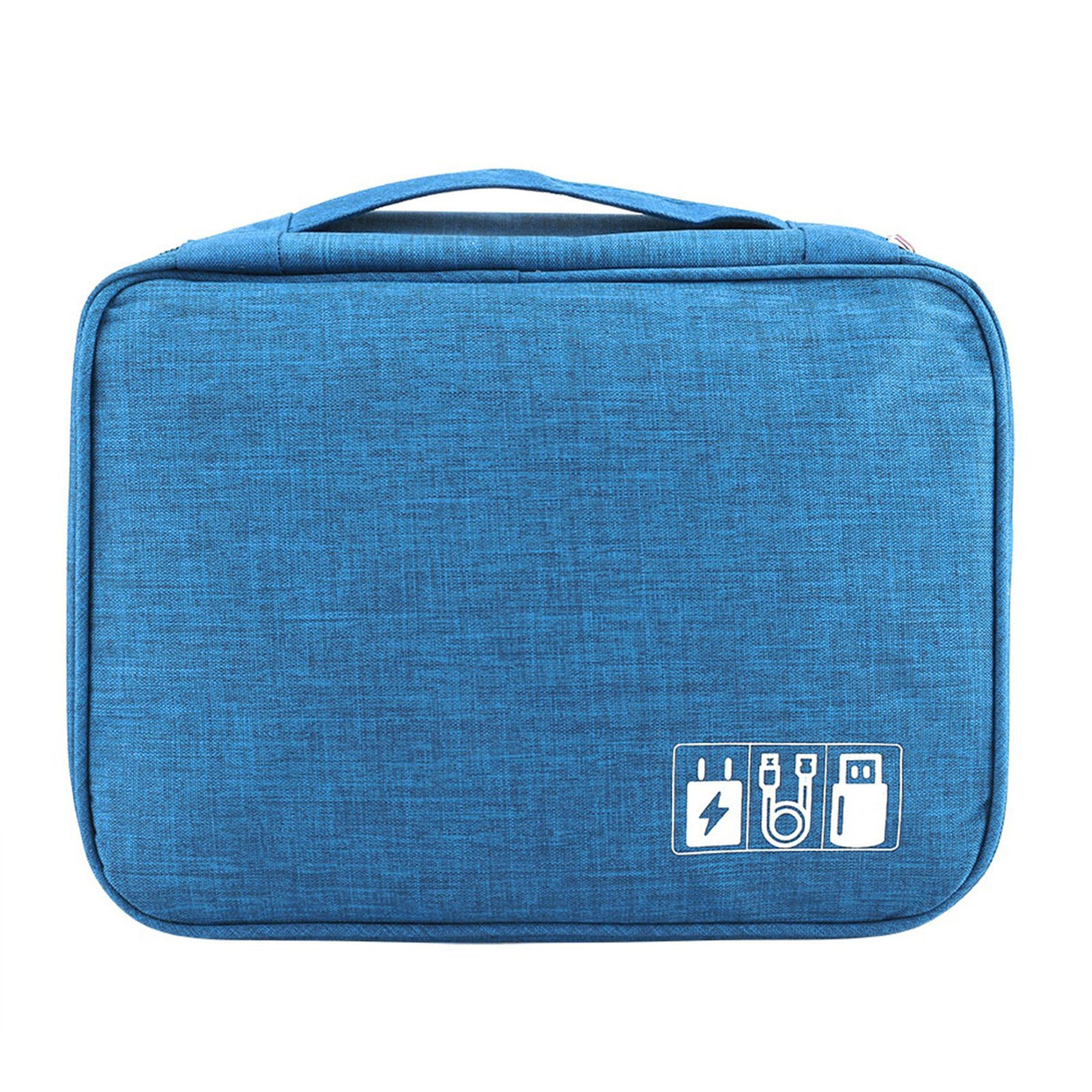Portable Storage Bag for USB Cable Power Bank Headphone Digital Garget Organizer(Blue)