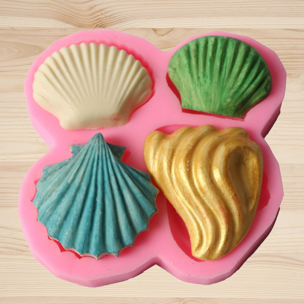 Shell Pattern Silicone DIY Mold Fondant Cake Decorative Baking Soap Making Tool