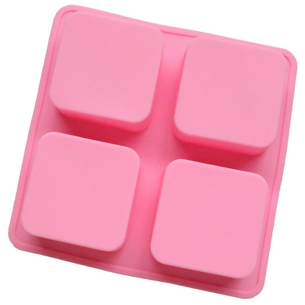 Silicone Cake Mold 4Pcs Square Pattern Baking DIY Mold Soap Chocolate Making Tool