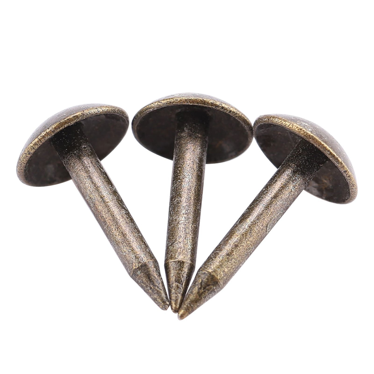 100pcs Thicken Iron Staples Nails Fasteners for Furniture Drum Wooden Door (6 * 12mm)