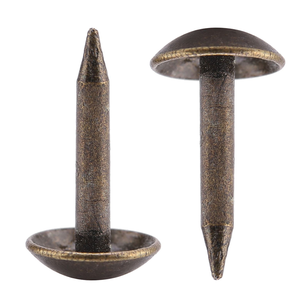 100pcs Thicken Iron Staples Nails Fasteners for Furniture Drum Wooden Door (6 * 12mm)