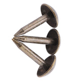 100pcs Thicken Iron Staples Nails Fasteners for Furniture Drum Wooden Door (6 * 12mm) - Close-Up Angle