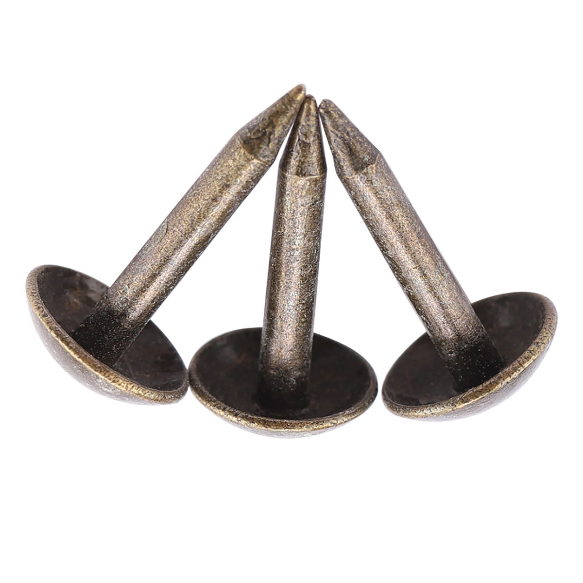 100pcs Thicken Iron Staples Nails Fasteners for Furniture Drum Wooden Door (6 * 12mm)