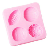 Silicone Cake Mold Football Baseball Sports Ball Pattern Chocolate Baking DIY Mold Making Tool