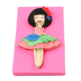 Silicone Cake Mold Ballet Dancing Girl Pattern Pudding Desserts Baking Mold Soap Making Tool