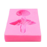 Silicone Cake Mold Ballet Dancing Girl Pattern Pudding Desserts Baking Mold Soap Making Tool - 45-Degree Angle