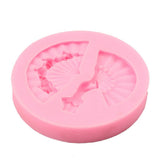 Fan Shape Cake Baking Cookie Chocolate Sugar Paste Food Silicone Mold Bakeware - Front View