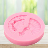 Fan Shape Cake Baking Cookie Chocolate Sugar Paste Food Silicone Mold Bakeware - 45-Degree Angle