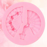 Fan Shape Cake Baking Cookie Chocolate Sugar Paste Food Silicone Mold Bakeware - Close-Up Angle