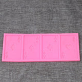 Poker Shape Cake Baking Cookie Chocolate Sugar Paste Food Silicone Mold Bakeware