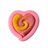 Spiral Loving Heart Cake Baking Cookie Chocolate Sugar Paste Candle Soap Silicone Mold Bakeware