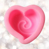 Spiral Loving Heart Cake Baking Cookie Chocolate Sugar Paste Candle Soap Silicone Mold Bakeware
