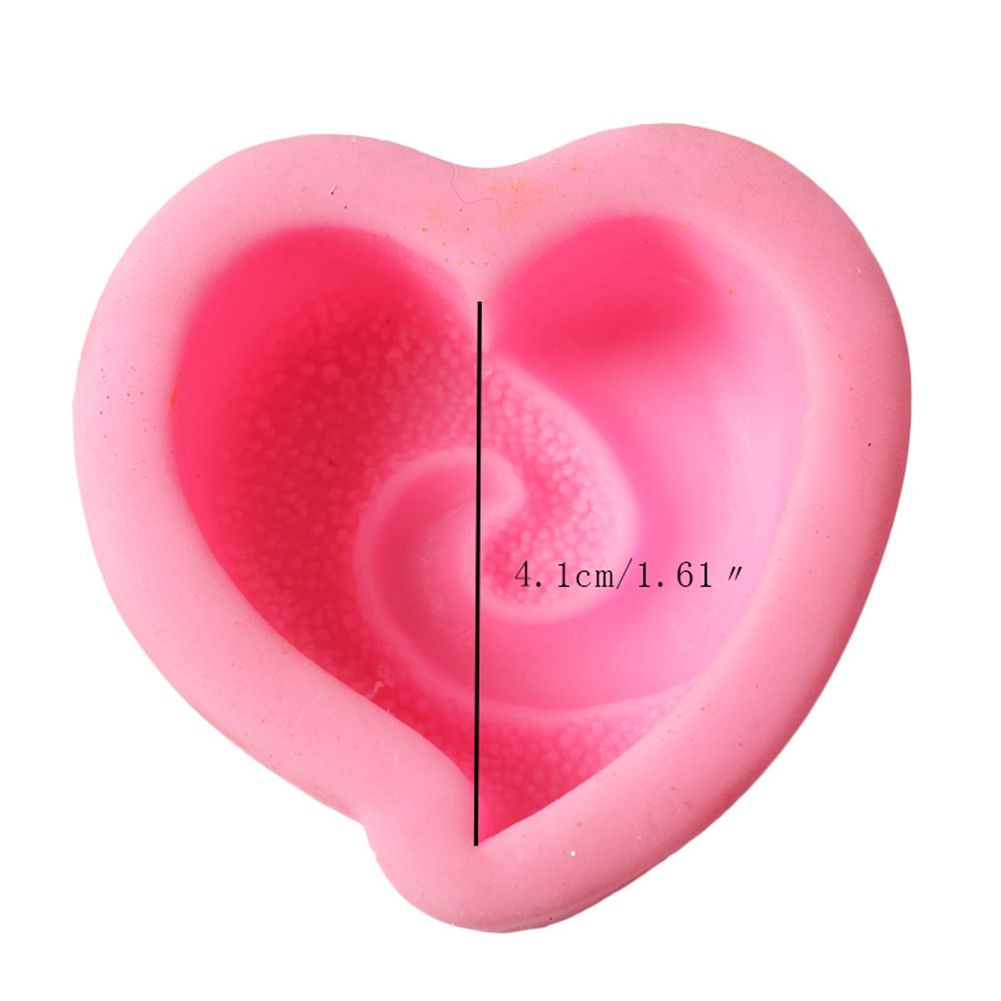 Spiral Loving Heart Cake Baking Cookie Chocolate Sugar Paste Candle Soap Silicone Mold Bakeware