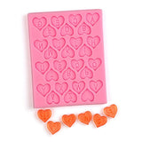 Heart Shape Letters Cake Baking Cookie Chocolate Sugar Paste Food Silicone Mold Bakeware - Side View