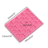 Heart Shape Letters Cake Baking Cookie Chocolate Sugar Paste Food Silicone Mold Bakeware - Close-Up Angle
