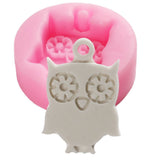 Cute Owl Shape Cake Baking Cookie Chocolate Sugar Paste Food Silicone Mold Bakeware - Front View