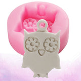 Cute Owl Shape Cake Baking Cookie Chocolate Sugar Paste Food Silicone Mold Bakeware - Side View