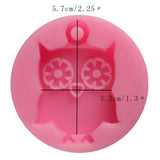 Cute Owl Shape Cake Baking Cookie Chocolate Sugar Paste Food Silicone Mold Bakeware - Rear View