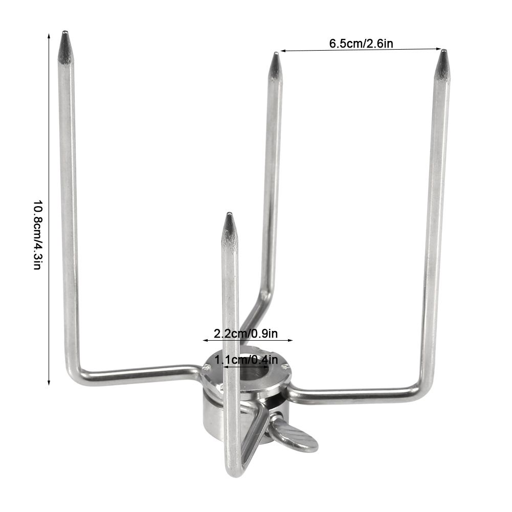 2PCS Multifunctional Stainless Steel BBQ Fork Grill Fork Roast Spit Barbecue Tool