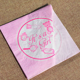 20Pcs It's A Boy Girl Adorable Baby Shower Birthday Party Celebration Paper (Pink)