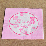 20Pcs It's A Boy Girl Adorable Baby Shower Birthday Party Celebration Paper (Pink)