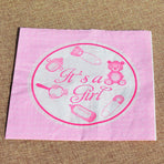 20Pcs It's A Boy Girl Adorable Baby Shower Birthday Party Celebration Paper (Pink)