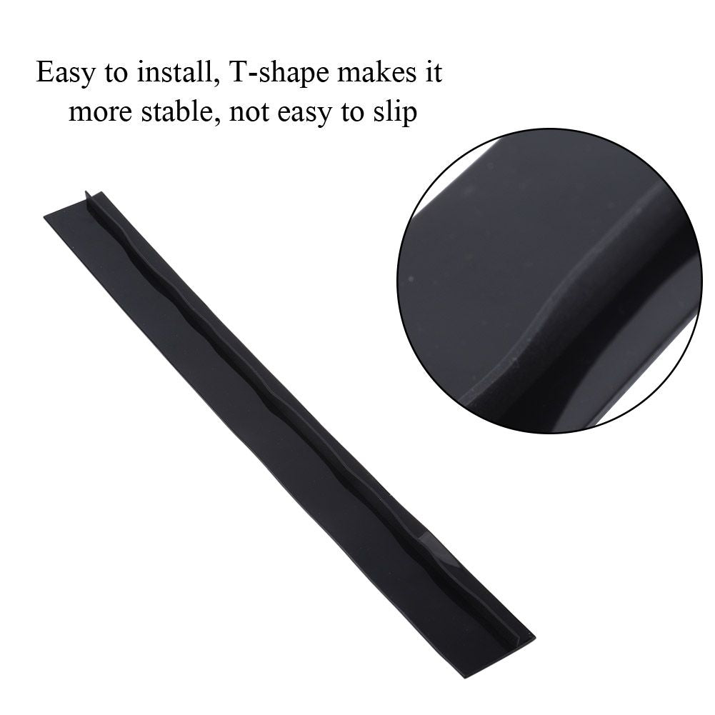 1pc Silicone Gap Strip Oil Resistant Stove Kitchen Counter Cap Filler Sealing Cover Black