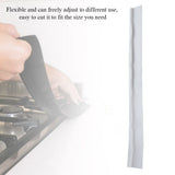 1pc Silicone Gap Strip Oil Resistant Stove Kitchen Counter Cap Filler Sealing Cover White - Close-Up Angle
