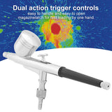 Spirit Air G-130 Gravity Feed Dual Action Airbrush Paint Spray Gun Kit (0.2mm) - Close-Up Angle