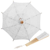 Lace Umbrella Fan Parasol for Lady Women Party Decor Dancing Photography Prop