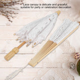 Lace Umbrella Fan Parasol for Lady Women Party Decor Dancing Photography Prop - Top-Down View