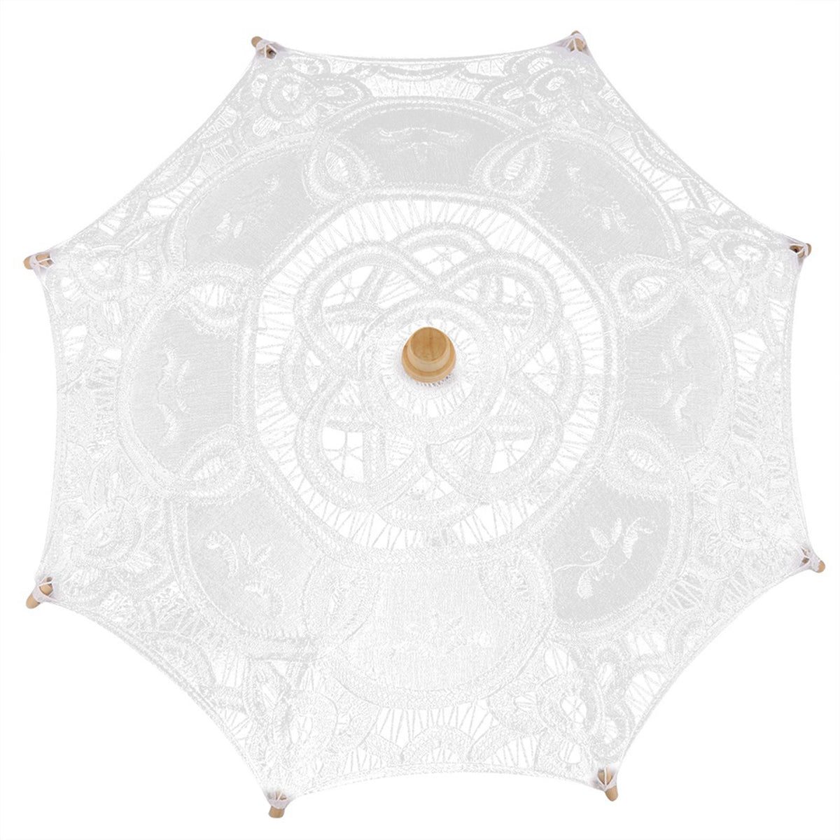 Lace Umbrella Fan Parasol for Lady Women Party Decor Dancing Photography Prop
