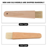 Wooden Barbecuing Brush Baking Brush Oil Sauce Butter Kitchen Tool(Flat Handle)