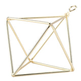 Geometric Air Pants Holder Fashionable Flowers Bromeliads Hanging Rack Home Decor Gold - Top-Down View