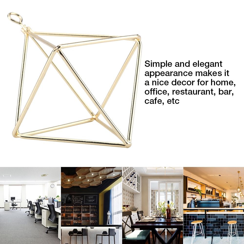 Geometric Air Pants Holder Fashionable Flowers Bromeliads Hanging Rack Home Decor Gold