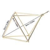Geometric Air Pants Holder Fashionable Flowers Bromeliads Hanging Rack Home Decor Gold - Extra Image