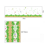 Green Leaves Flowers Pattern Sticker Living Room Bedroom Backdrop Wall Decorative Decal(AY7056)
