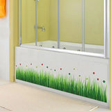 Green Leaves Flowers Pattern Sticker Living Room Bedroom Backdrop Wall Decorative Decal(AY768)