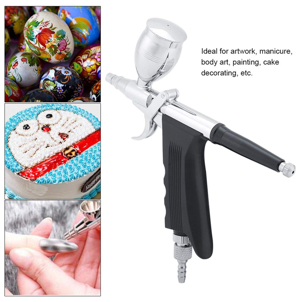Spirit Air G-166A Gravity Feed Dual Action Airbrush Paint Spray Gun Kit (0.5mm)