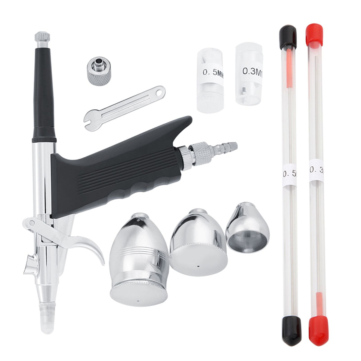 Dual Action Airbrush Compressor Kit Craft Cake Paint Art Spray Gun Set Tools