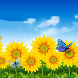 PVC Sunflower Garden Wall Skirting Stickers Poster Decor for Children Room Bathroom