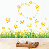 Beautiful Flower Bush Wall Decal Bedroom Living Room Background Sticker Home Deocr