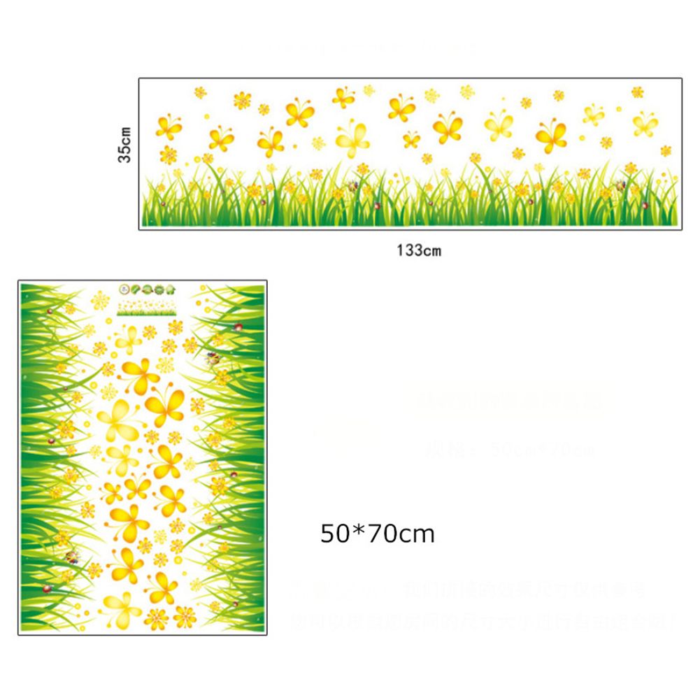 Beautiful Flower Bush Wall Decal Bedroom Living Room Background Sticker Home Deocr