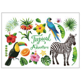 Tropical Rain Forest Wall Floor Stickers for Home Bedroom Backdrop Business Decoration SK7169