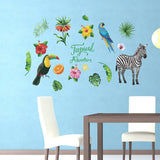 Tropical Rain Forest Wall Floor Stickers for Home Bedroom Backdrop Business Decoration SK7169 - Front View