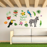 Tropical Rain Forest Wall Floor Stickers for Home Bedroom Backdrop Business Decoration SK7169
