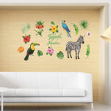 Tropical Rain Forest Wall Floor Stickers for Home Bedroom Backdrop Business Decoration SK7169 - Close-Up Angle